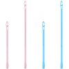Yilloog 4 Pcs Hair Curlers Hook Spiral Curls Hook 13.8 Inch 22 Inch Styling Hair Hook Extended Heatless Curls Hook for Long Wave Hair Curlers (Light Blue, Pink)