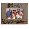 KATE POSH Family is Everything Engraved Leather Picture Frame (5x7-Horizontal)