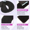 Tape in Hair Extensions Human Hair 10 Inch #1B Natural Black Pu Tape in Real Human Hair Extensions Straight Hair 20 Pieces/Pack 40g Seamless Skin Weft Human Hair Extensions Tape in for Black Women (10Inch,Natural Black,40g)