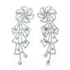 NYFASHION101 Women's Rhinestone Studded Floral Pin Wheel Pair Hair Comb NHCY2004SY