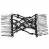 Women Girl Magic Easy Hair Beads Slide Stretchy Comb Clip Stretchable Hairpin, Beads Hair Combs Magic Elastic Hair Clips Stretchy Hair Comb Double Clips for Women Girls Hair