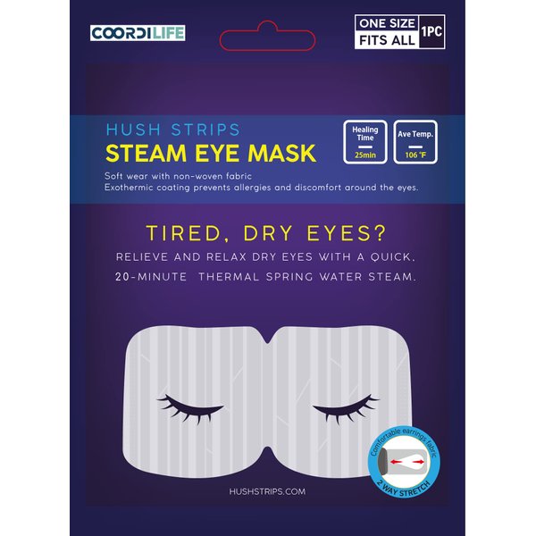 Coordilife (6 Pack) Disposable Steam Eye Mask - Warm, Relaxing, Self Heating, Comfortable - Skincare Solution for Puffiness, Sleeping, Dry Eyes, Dark Circles, Travel - Spa Gift