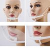 Reusable Plastic Clear Mask 10PCS Professional Transparent Sanitary Cover Anti-Fog Face Shield Nose Mouth Cover Open Face Guard for Restaurants, Food Truck, Hotels, Mall, Beauty salons, Barber Shops