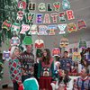 Christmas Ugly Sweater Party Decorations - Include Hanging Banner Hanging Swirl Ugly Sweater Christmas Party Supplies for Christmas Holiday Xmas Tacky Sweater Party