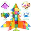 Magnetic Tiles Toddler Toys Games Sensory Toys for Toddlers 3-4 Magnetic Blocks for Kids Age 3-5 4-8 Outdoor Toddler Activities Preschool Building Learning Toys