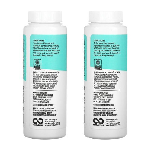 ACURE Acure Dry Shampoo, Brunette to Dark Hair, Rosemary & Cocoa, 1.7 oz (58 g) (Pack of 2)