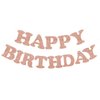 Rose Gold Happy Birthday Banner - NO DIY -Rose Gold Glitter Birthday Party Banner - Pre-Strung -Rose Gold Birthday Garland Ready to Use Rose Gold Birthday Party Decorations & Decor