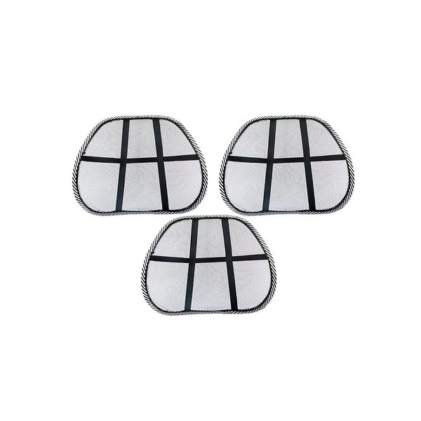 PrimeTrendz Ergonomic Lumbar Mesh Back Support (3 Pack).