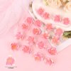 YISSION 20Pcs Small Pink Flower Hair Clips for Girls Women Cute Flower Hair Pins Artificial Flower Clips for Hair Floral Hair Barrettes Wedding Bridal Hair Accessories for Girls Women