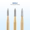 JMU Trimming&Finishing Carbide Burs, Needle, 12 Blades, FG #7901, 5/pk (ISO No. 247/009)