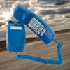 iSoHo Phones - Rediscover Timeless Connectivity: Big Button Corded Phone - Elegance Meets Simplicity for Your Home Office and Senior Loved Ones, Classic Blue