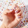 Cute Cartoon Nail Art Stickers Decals Kawaii Design Acrylic Nail Stickers 3D Self Adhesive Designer Nail Art Supplies Cute Nail Decals Decorations for Women Girls DIY Manicure Tips 5Sheets
