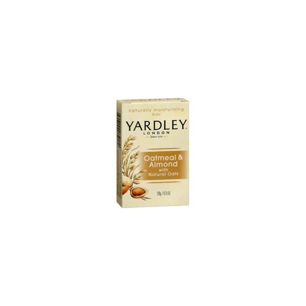 Yardley London Oatmeal & Almond Naturally Moisturizing Bar with Natural Oats Natural Oatmeal & Almond 4.25 oz. (Quantity of 12)