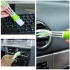 AISIBO Mini Duster for Car Air Vent, Automotive Air Conditioner Cleaner and Brush, Dust Collector Cleaning Cloth Tool for Keyboard Window Leaves Blinds Shutter（Set of 2）