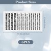 Joez Wonderful 5 Sheets Letters Temporary Tattoos, Waterproof Fake Stickers, Assorted Alphabet Letters Stickers, Black Temporary Tattoo Sticker for Adult Men Women Girls Face Body Decorations