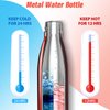 Sfee Insulated Water Bottle, 17oz Stainless Steel Water Bottles, Double Wall Vacuum Reusable Water Bottles Leak Proof BPA-FREE Sports Bottle Cup Keep Hot&Cold for Running Gym Workout Cycling Kids(Red)