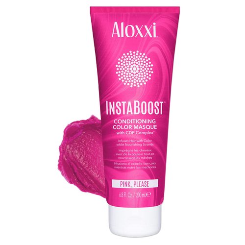 ALOXXI InstaBoost PINK Color Depositing Conditioner Mask â€“ Instant Temporary Hair Color Dye - Hair Color Masque for Deep Conditioning (Pink Please), 6.8 Fl Oz (Pack of 1)