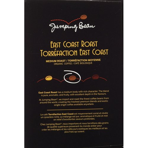 Jumping Bean Organic Coffee Single Serve Coffee Pods, East Coast Roast, 20 Count