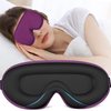 Sleep Mask for Women Men, 3D Contoured Blindfold 100% Blockout Light Eye Mask for Sleeping, Upgraded Eye Cover with Adjustable Strap, Eye Pillow Soft Comfy Eye Shade for Nap Travel Night Shift,Purple