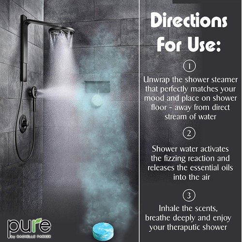 Aromatherapy Shower Steamers for Men & Women. 12 Therapeutic Shower Bombs Infused with Essential Oils. Long Lasting Vapor Tablets Gift Set for Women & Men. Shower Tablets for your Own Home Spa Therapy