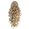 SWACC 12-Inch Short Screw Curls Claw Clip Ponytail Extensions Synthetic Clip in Drawstring Curly Ponytail Hairpiece Jaw Clip Hair Extension (Beige/Blonde Mixed-24H613#)
