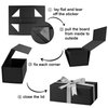 YINUOYOUJIA Black Gift Box with Lid,Magnetic Gift Box for Presents with card and Ribbon.perfect packaging box for Weddings,party,Mother's Day,Bridal Gifts,Birthday,Festivals (black, 8x4x3.2inch)
