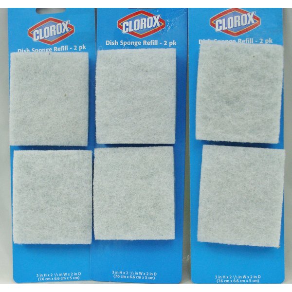 Chlorox Dish Sponge Refill, 3 pks of 2