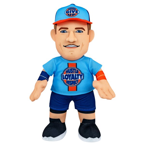 Bleacher Creatures WWE John Cena (Hustle Loyalty Respect) 10" Plush Figure - A Wrestling Legend for Play or Display