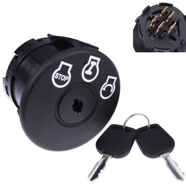 JEENDA Riding Lawn Mowers Ignition Switch Key Compatible with MTD Craftsman 725-04659 925-04659 Cub Cadet Zero Turn Ariens Gravely Bad Boy Dixie Chopper Troy-Bilt John Deere Tractor-5 Terminals