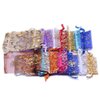 Beading Station BSI - 50 Pcs Lovely Organza Drawstring Pouches Gift Bags Assorted Patterns 4x5 Inches ~ Jewelry Pouch Bags Display