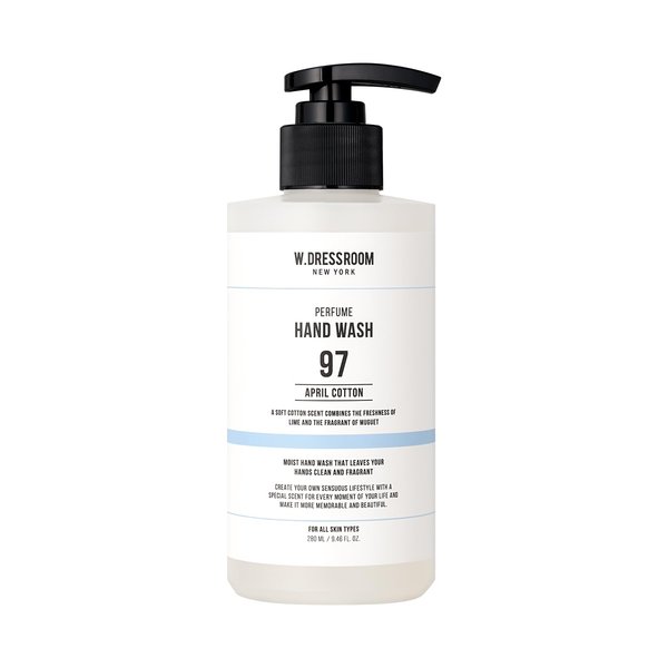 W.Dressroom Softening and Refreshing Hand Wash (No.97 April Cotton, 9.46 Fl oz)