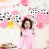 Whaline 50Pcs Cow Balloons with White and Pink Ribbons Pink Cow Print Latex Balloons for Birthday Baby Shower Cow Print Party Cowboy Cowgirl Themed Party Farm Party Decorations Supplies, 12 Inch