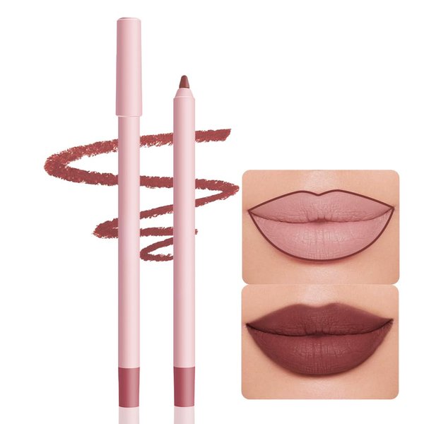 Modern Classic Lip Liner, 12 Colors Lip Liner Pigmented Vegan Matte, Lasting Finish Lip Liner, Luxurious Creamy Long Lasting Lip Liner, Prevents Feathering and Fading, (06)