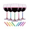 Simply Charmed Wine Glass Charms Set of 8 Silicone Drink Markers for Cocktails, Martinis, Champagne Flutes and More