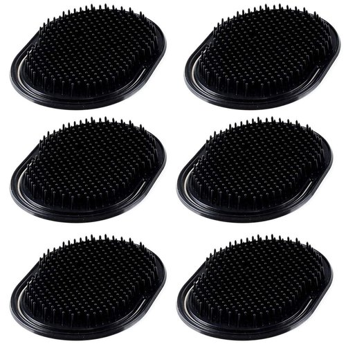 6Pcs shampoo pocket comb massage hair comb pocket palm brush comb portable hair comb beard comb creative scalp massage brush comb for men and pets (6PA)