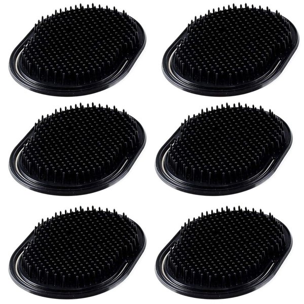 6Pcs shampoo pocket comb massage hair comb pocket palm brush comb portable hair comb beard comb creative scalp massage brush comb for men and pets (6PA)
