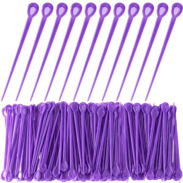 Pndeyo 100pcs Brush Hair Roller Pick, Plastic Hair Roller Locking Tools, Hair Curler Roller Pin Rod Crochet Accessories for Women Girls Hair Curling Styling- Purple