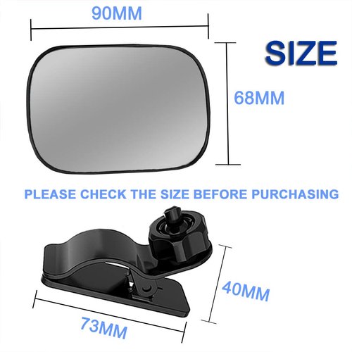 Automotive Interior Rearview Baby Mirror - Car Small Clip-On Adjustable Facing Back Rear View Seat Convex Mirror Clip on Car or Truck Sun Visor