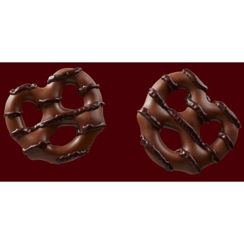 HERSHEY'S Milk and Dark Chocolate Covered Dipped Pretzels Bag, 8.5 oz
