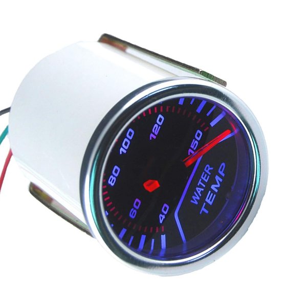 Unifizz Car Motor Universal Smoke Tint Len Water Temp Temperature Indicator Gauge Meter LED Super White Display 2" 52mm
