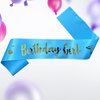 Generic Birthday Girl Sash, Birthday Sash for Girls, Birthday Girl Sash for Women, Birthday Gifts for Women, Blue and Gold Birthday Party Decorations and Supplies