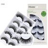 Vôsaidi False Eyelashes, Handmade Luxurious Fake Lashes, Natural Long Black, 5 Pairs with Glue (F850)