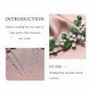 Casdre Crystal Bridal Hair Pins Rhinestone Bride Wedding Hair Piece Hair Accessories for Women and Girls (Pack of 2) (H Light Green)