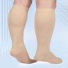 MGANG Compression Socks, Closed Toe, 20-30 mmHg Graduated Compression Knee High Support Stockings for Unisex, DVT, Pregnancy, Varicose Veins, Swelling, Edema, Shin Splints, 1 Pair, Beige XL