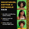 MY BLACK IS BEAUTIFUL Nourishing Leave-In Conditioning Cream, for Curly and Coily Hair with Coconut Oil, Honey, and Tumeric, 6.3 fl oz