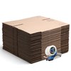 The Boxery 8"x6"x3" Brown/Kraft Corrugated Cardboard Shipping Boxes 100-Pack | Mailing, Packing, Moving & Storage for Business/Home – Durable - Eco-Friendly, Recyclable - Made in the USA