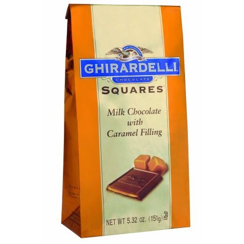 Ghirardelli Chocolate Squares, Milk Chocolate with Caramel Filling, 5.32-Ounce Packages (Pack of 3)3