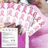 20 Sheets 240 Pcs Breast Cancer Temporary Tattoos Stickers Temporary Pink Ribbon Tattoos Breast Cancer Body Tattoos for Women Girls Face Body Accessories