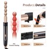 Homfu Curling Wand 5 in 1 Hair Curlers Iron Set Beach Waver Curling Iron with 5 Interchangeable Ceramic Tourmaline Barrel for Long Short Hair Styles Curling Iron Fast Heating Hair Cripmer for Women