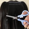 Ergonomic Safety-Lock Hair Scissor Set – Professional Precision Cutting & Thinning Shears with Secure Slide Lock for Children and Adult - Blue